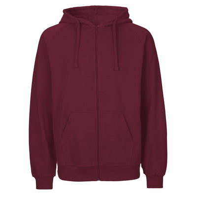 Mens Organic Cotton Hoodie With Zip Tops & Tees The Ethical Gift Box (DEV SITE) Bordeaux S 