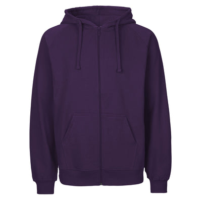 Mens Organic Cotton Hoodie With Zip Tops & Tees The Ethical Gift Box (DEV SITE) Purple S 