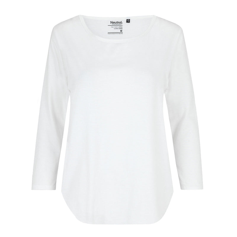 Womens Organic Cotton 3/4 Sleeve T-Shirt Tops & Tees The Ethical Gift Box (DEV SITE) White XS 