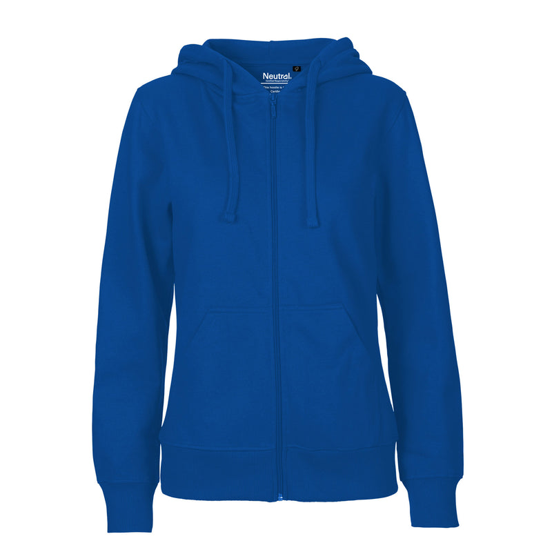Womens Organic Cotton Jersey Hoodie W Zip Tops & Tees The Ethical Gift Box (DEV SITE) Royal S 