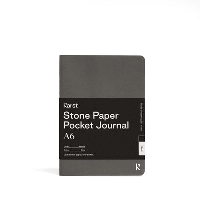 A6 Stone Paper Softcover Pocket Journal - Blank Notebooks & Pens The Ethical Gift Box (DEV SITE) Slate  